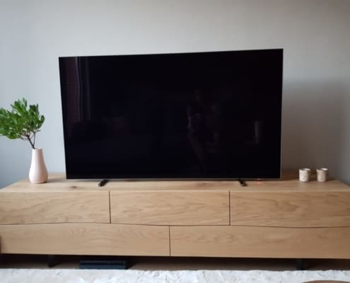 live edge houten tv meubel