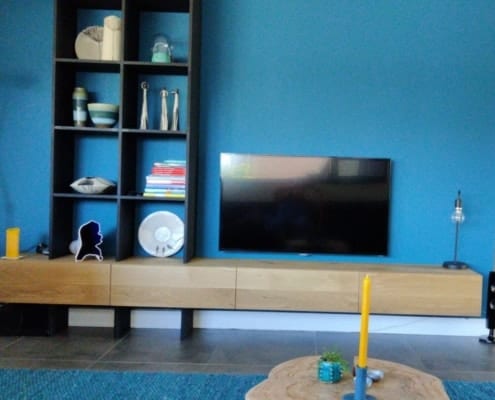 tv meubel met houten kast